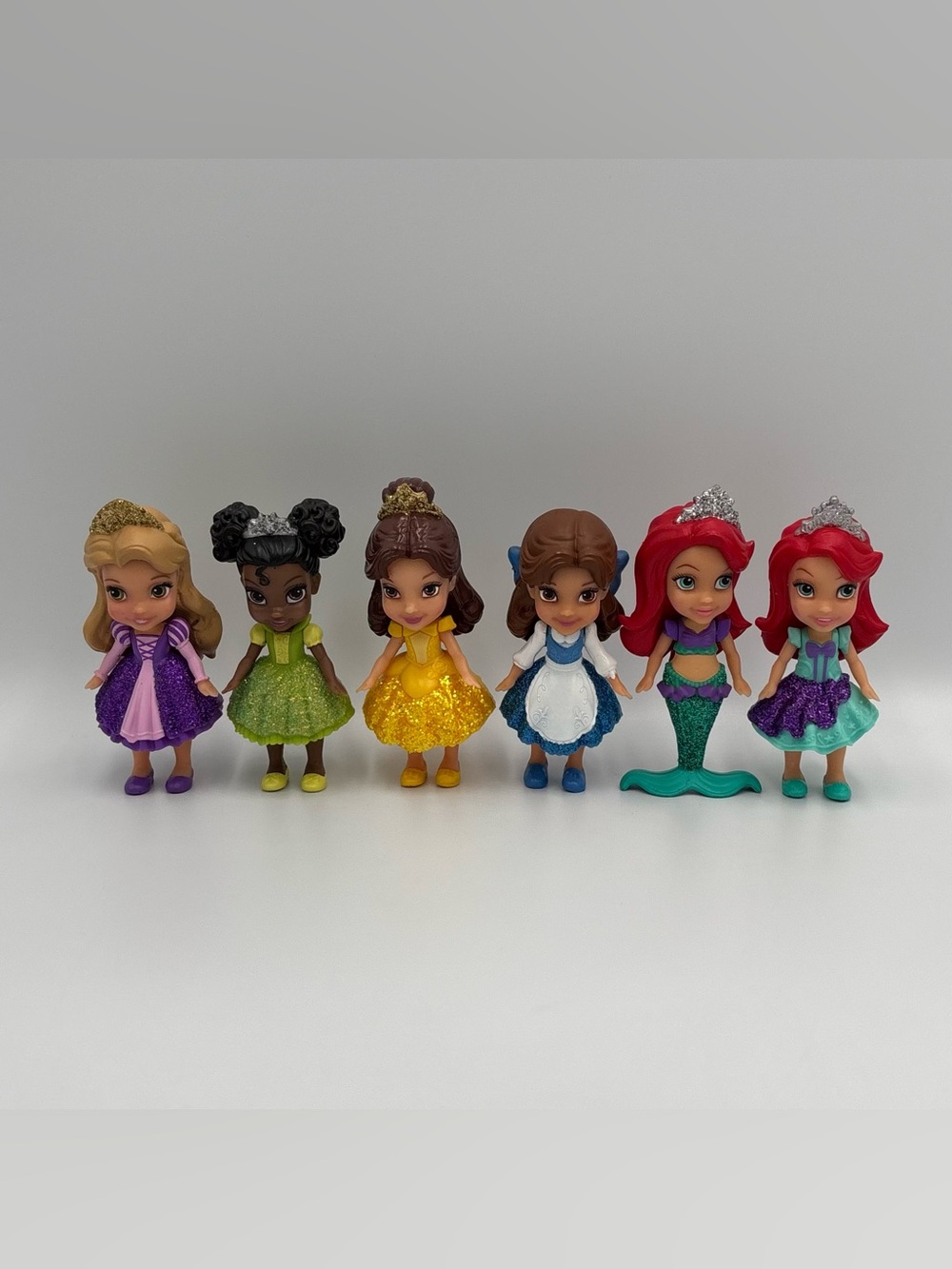 RARE Disney Princess Toddler Doll Toy Lot- Rapunzel Tiana Belle Ariel Pixar